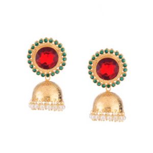 Red Gem Jhumka