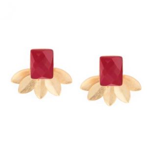Red Petal Wing Studs