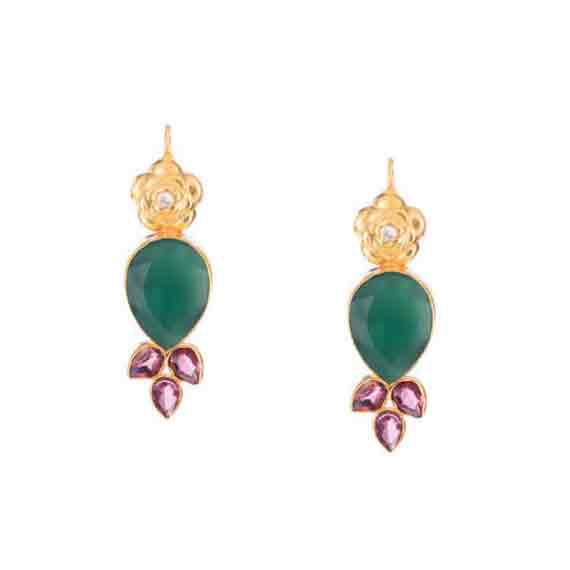 Sweet pear Green Drop Studs