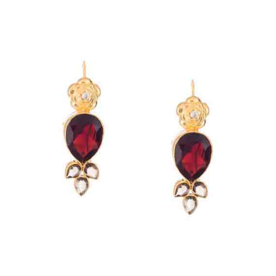 Sweet Pear Red Drop Studs