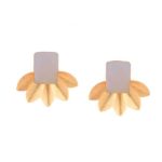 White Petal Wing  Studs