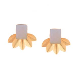 White Petal Wing Studs