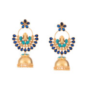 Pankhi Gem Blue Jhumka